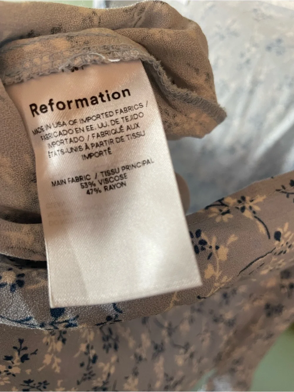 Reformation 'Margot' Blue Skirt - Picture 7 of 8